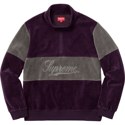 Velour Half Zip Pullover - fall/winter 2017 - Supreme