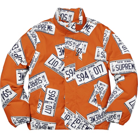 Supreme License Plate Puffy Jacket - Colorway