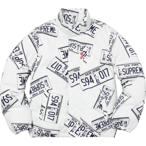 Supreme License Plate Puffy Jacket - Colorway