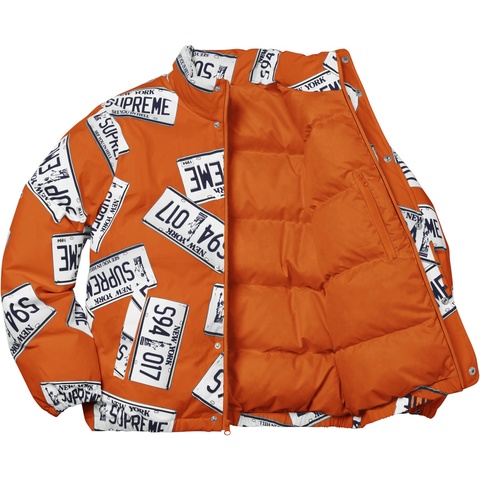 Supreme License Plate Puffy Jacket - Colorway
