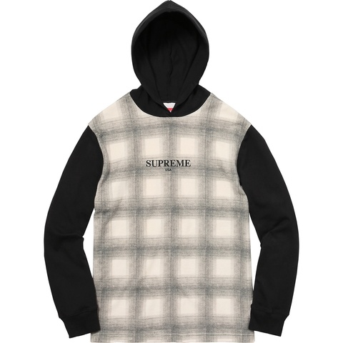 Supreme Shadow Plaid Hooded L/S Top - Colorway