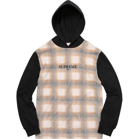 Supreme Shadow Plaid Hooded L/S Top - Colorway