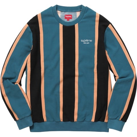 Supreme Vertical Striped Pique Crewneck - Colorway