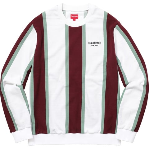 Supreme Vertical Striped Pique Crewneck - Colorway