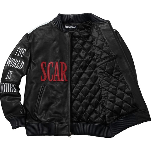 Supreme Scarface™ Embroidered Leather Jacket - Colorway