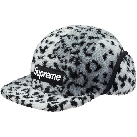 Leopard Polar Fleece Earflap Camp Cap - Supreme