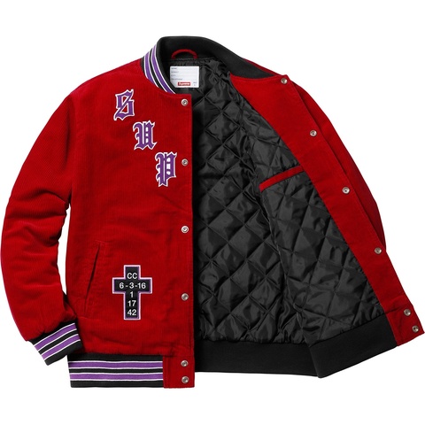 Old English Corduroy Varsity Jacket - Supreme