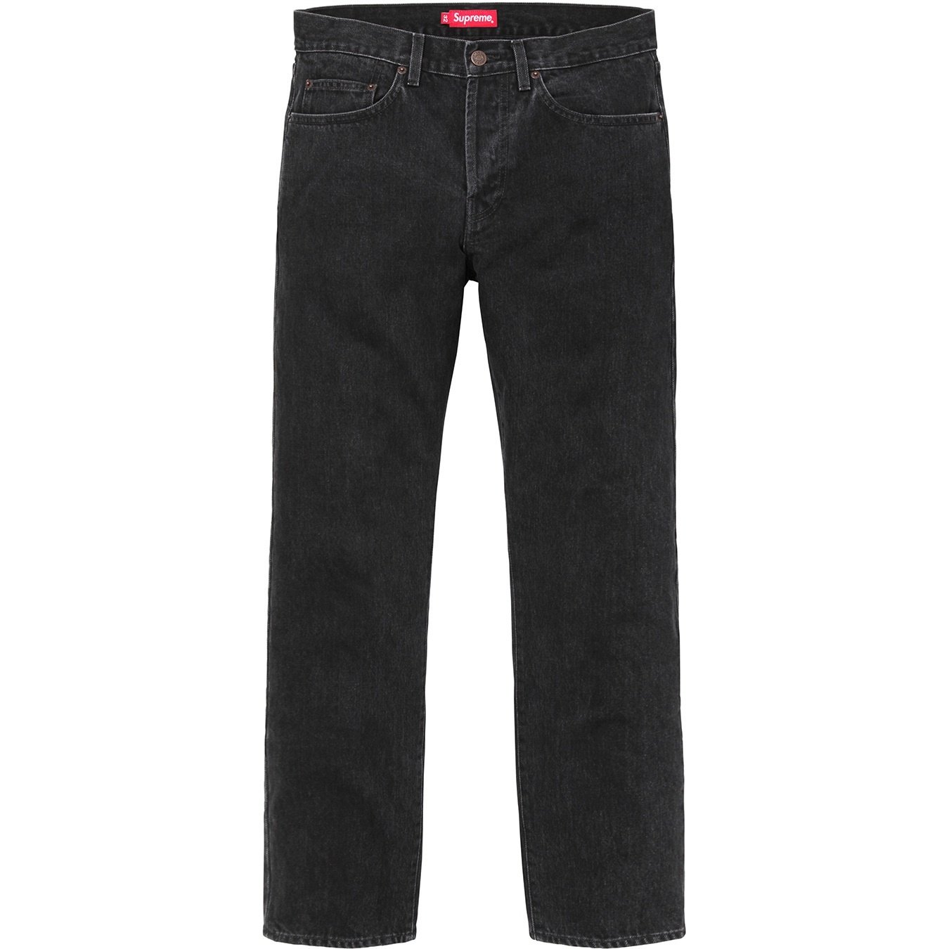 Supreme Stone Washed Black Slim Jeans (SS18) - $138