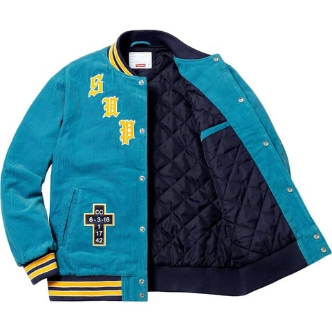 Supreme Old English Corduroy Varsity Jacket - Colorway