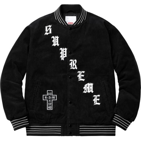 Supreme Old English Corduroy Varsity Jacket - Colorway