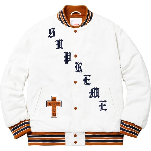 Supreme Old English Corduroy Varsity Jacket - Colorway
