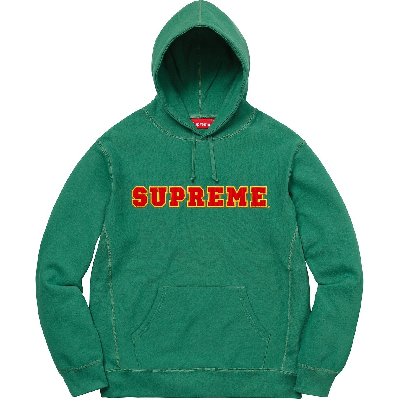 Supreme Cord Collegiate Logo Hooded Sweatshirt (SS18) - $158