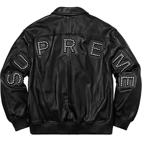 Supreme Studded Arc Logo Leather Jacket - Colorway