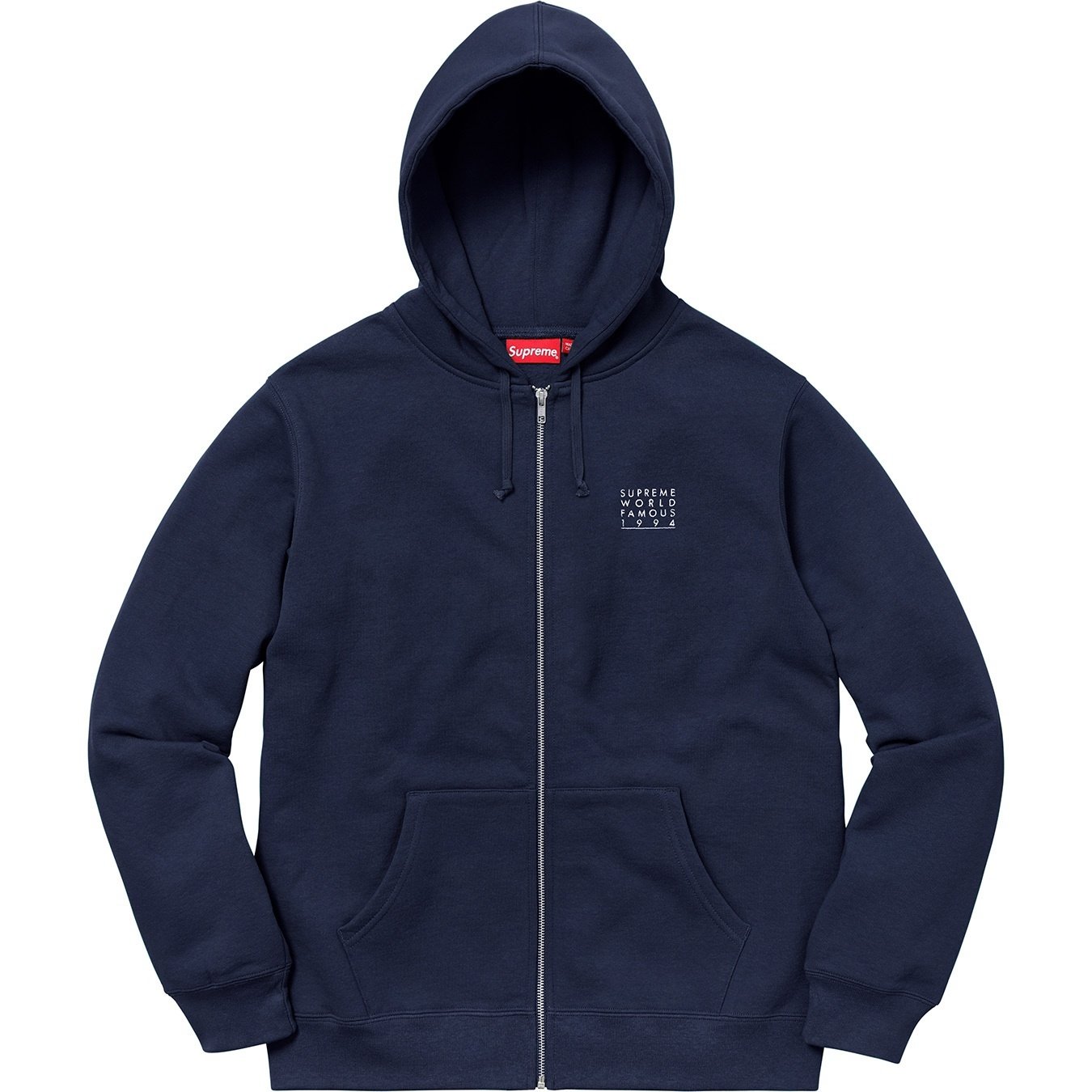 Supreme World Famous Zip Up Hooded Sweatshirt (SS18) - $148