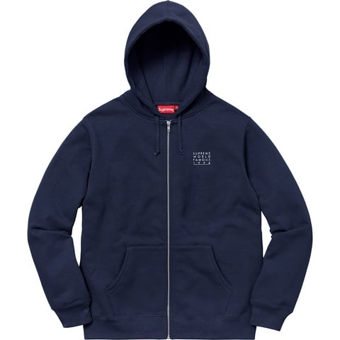 World Famous Zip Up Hooded Sweatshirt - Supreme