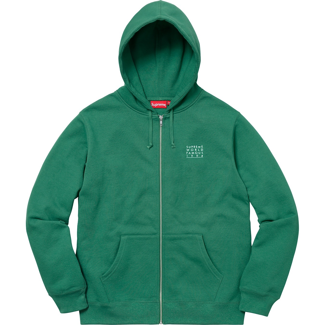Supreme World Famous Zip Up Hooded Sweatshirt (SS18) - $148
