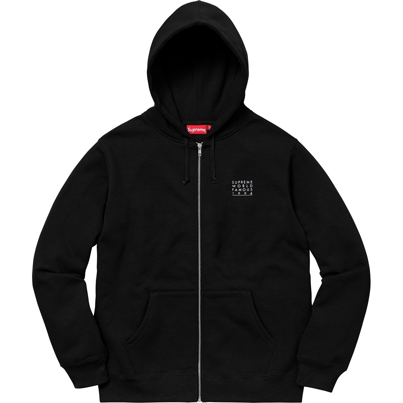 Supreme World Famous Zip Up Hooded Sweatshirt (SS18) - $148