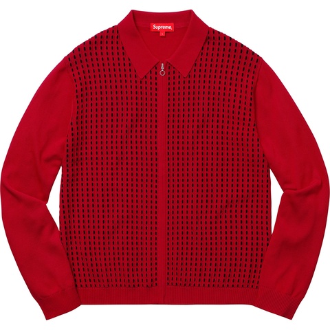 Dashes Zip Up Knit Polo - spring/summer 2018 - Supreme
