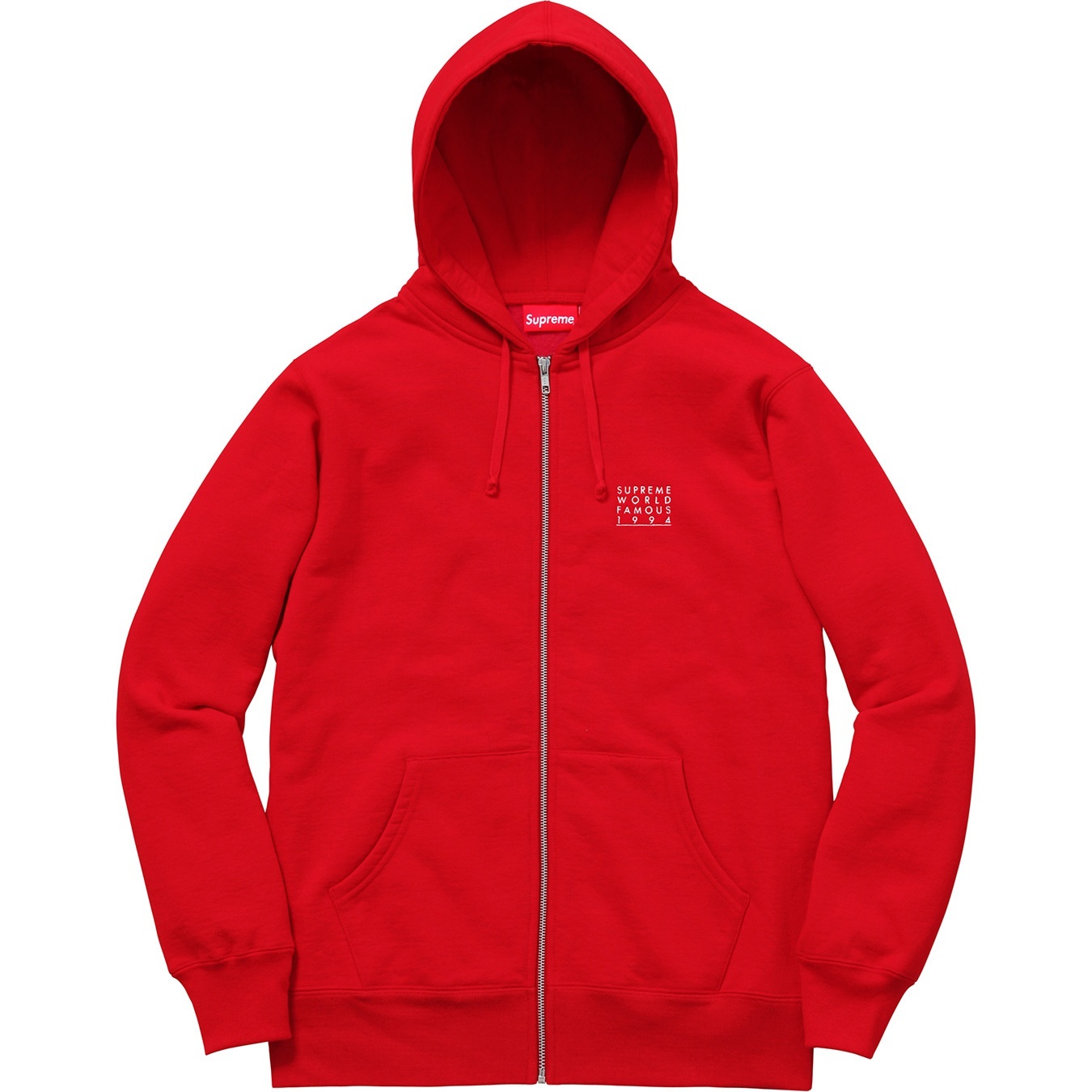 Supreme World Famous Zip Up Hooded Sweatshirt (SS18) - $148