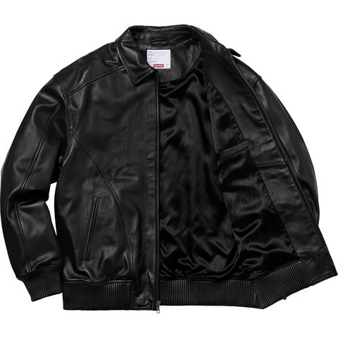Studded Arc Logo Leather Jacket - Supreme