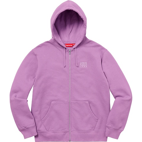 World Famous Zip Up Hooded Sweatshirt - Supreme