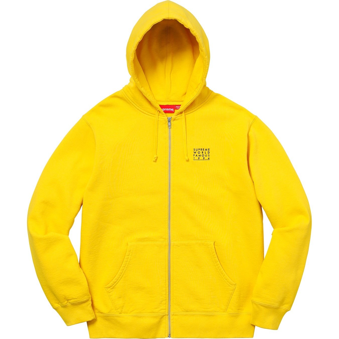 Supreme World Famous Zip Up Hooded Sweatshirt (SS18) - $148
