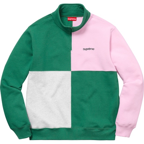 Supreme Color Blocked Half Zip Sweatshirt - Colorway