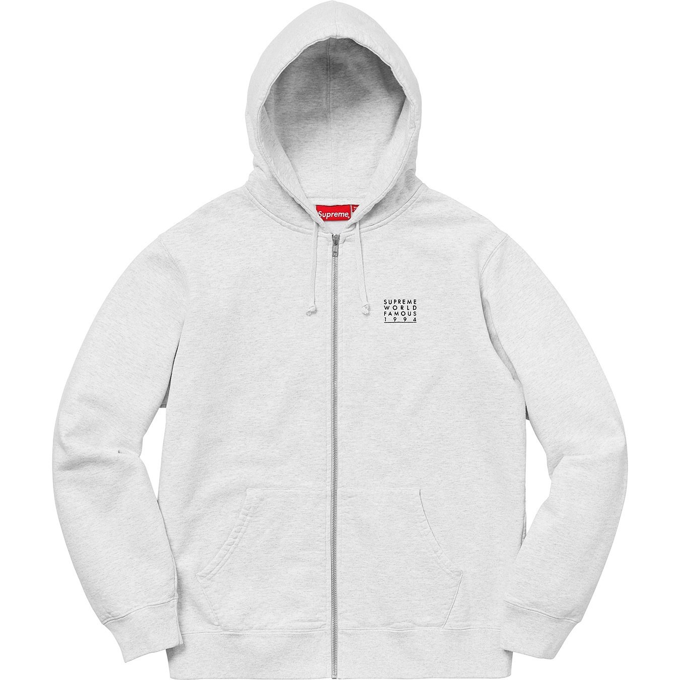 Supreme World Famous Zip Up Hooded Sweatshirt (SS18) - $148