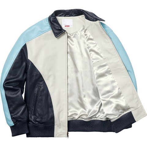 Studded Arc Logo Leather Jacket - Supreme
