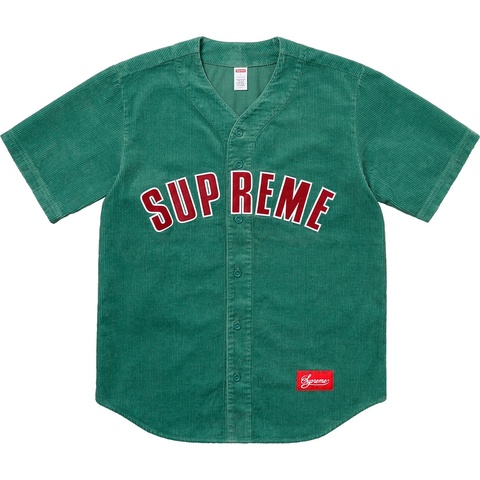 Corduroy Baseball Jersey - spring/summer 2018 - Supreme