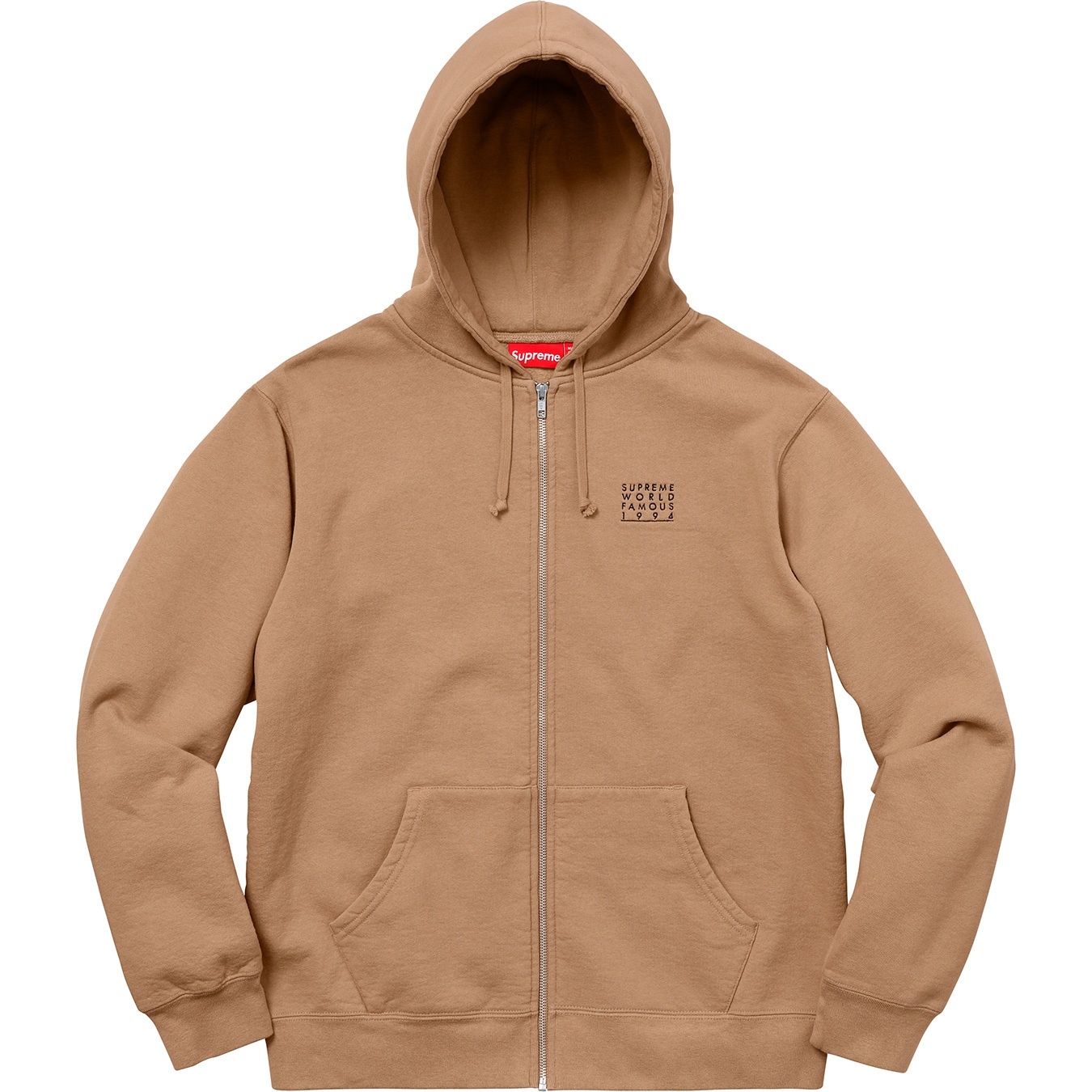 Supreme World Famous Zip Up Hooded Sweatshirt (SS18) - $148