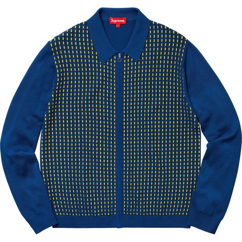 Dashes Zip Up Knit Polo - spring/summer 2018 - Supreme