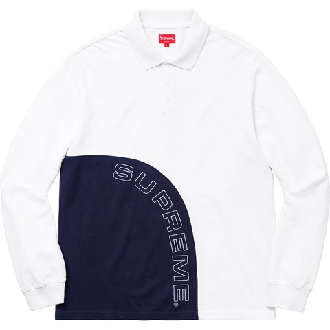 【美品】Supreme 18SS Corner Arc L/S ポロシャツ M Corner Arc L/S Polo - spring/summer 2018 - Supreme
