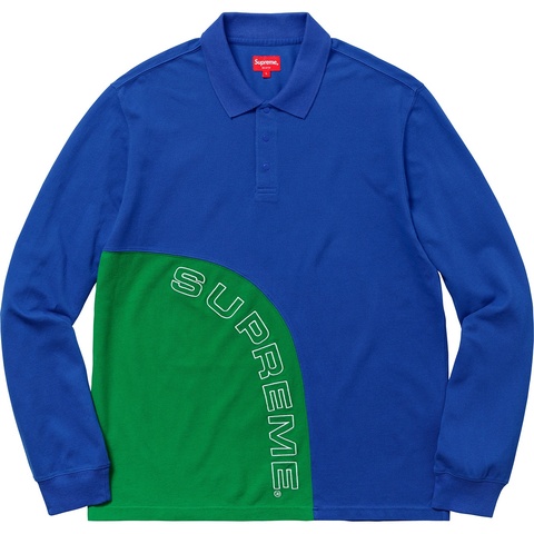 【美品】Supreme 18SS Corner Arc L/S ポロシャツ M Corner Arc L/S Polo - spring/summer 2018 - Supreme