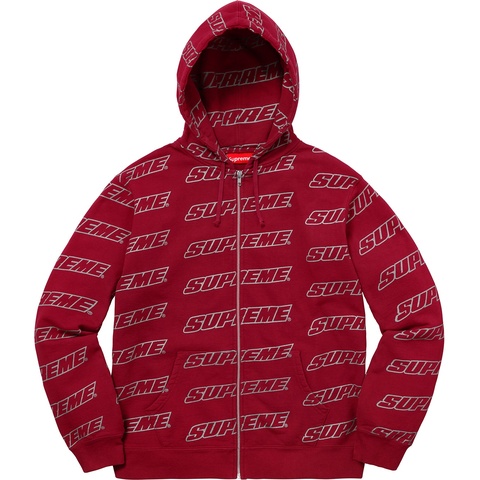 Repeat Zip Up Hooded Sweatshirt - Supreme