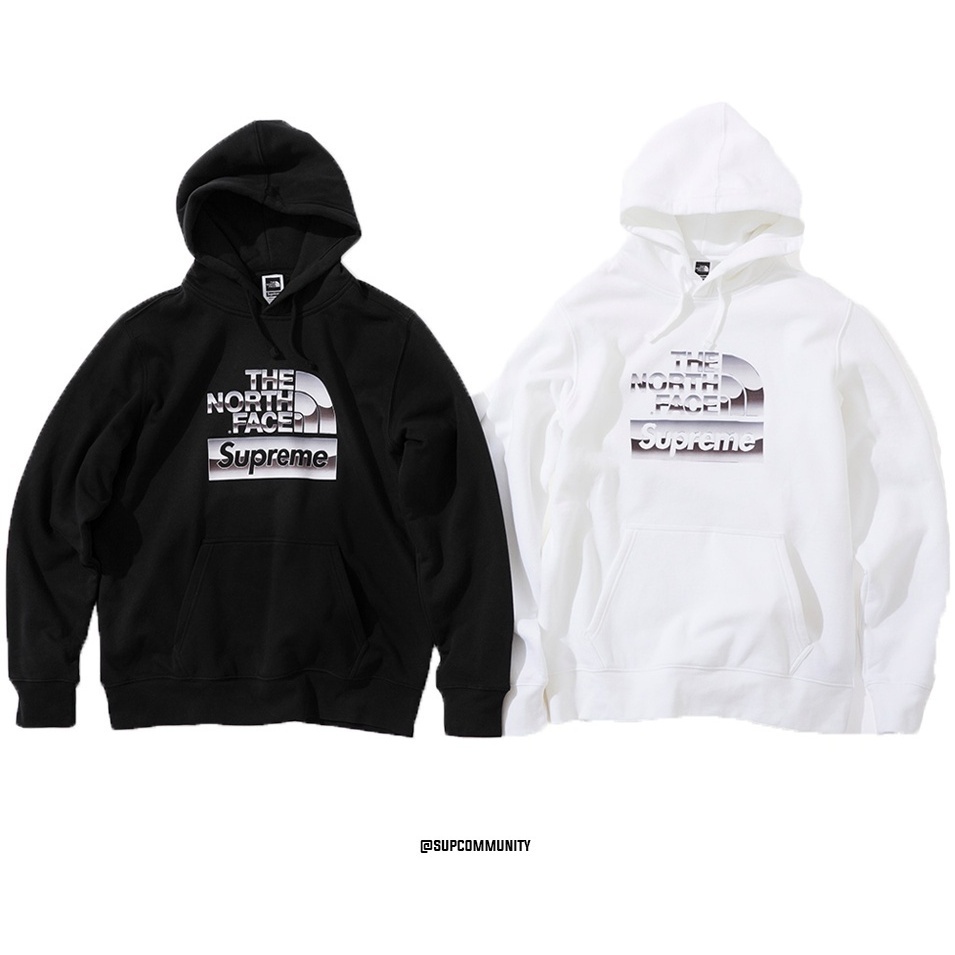 Supreme®/The North Face® Metallic Logo Hooded Sweatshirt - Supreme