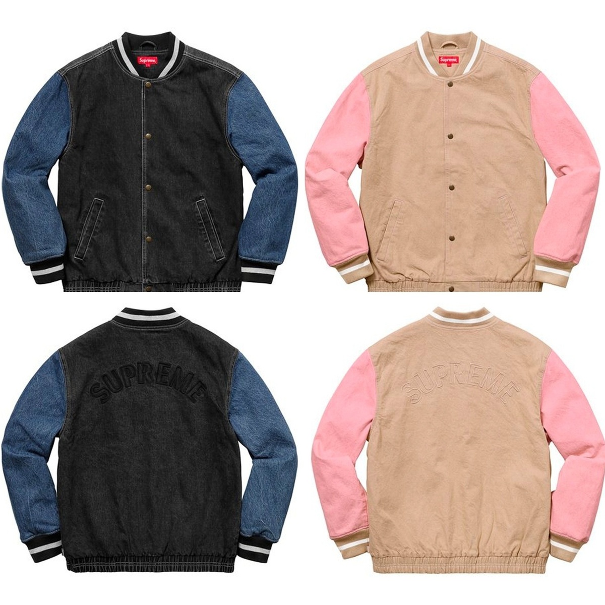 Denim Varsity Jacket - spring/summer 2018 - Supreme