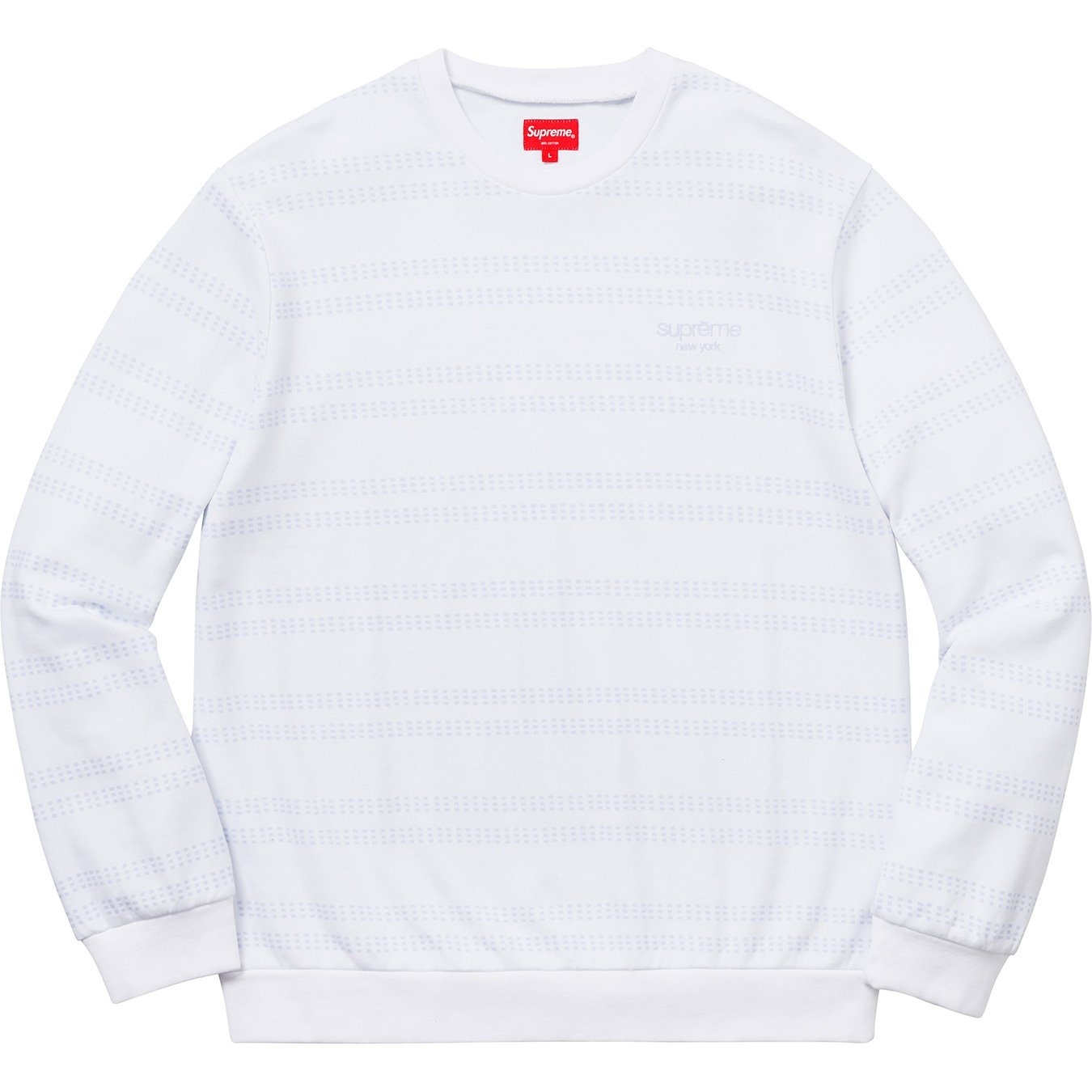 トップス Supreme - Dash Stripe Crewneck Supreme Dash Stripe Crewneck (SS18) - $118