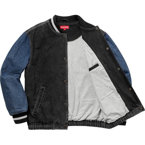 Denim Varsity Jacket - spring/summer 2018 - Supreme