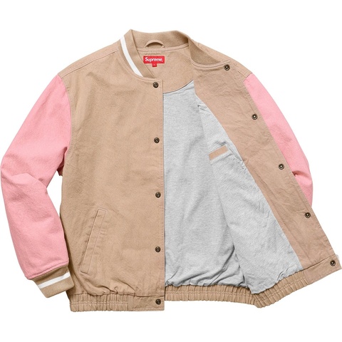 Denim Varsity Jacket - spring/summer 2018 - Supreme