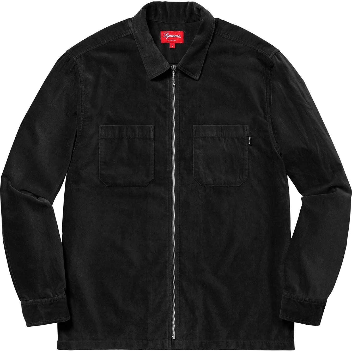 Supreme Velvet Zip Up Shirt (SS18) - $138