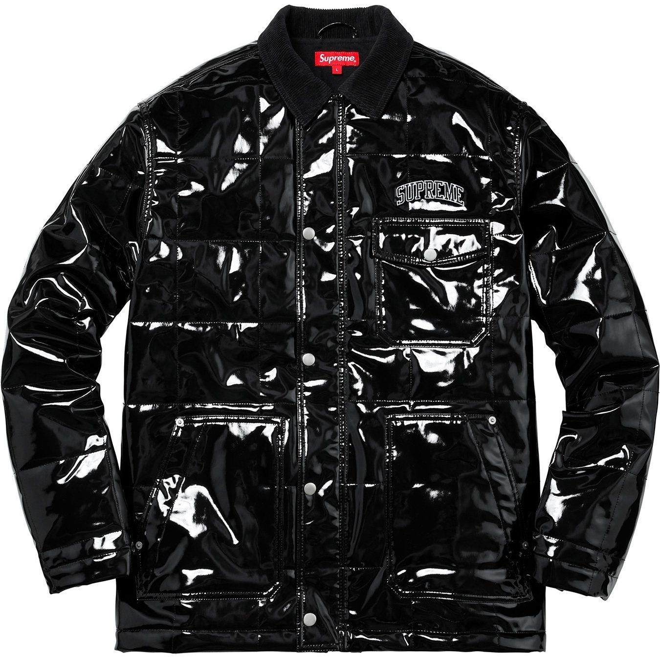 Supreme Quilted Patent Vinyl Work Jacket (SS18) - $198