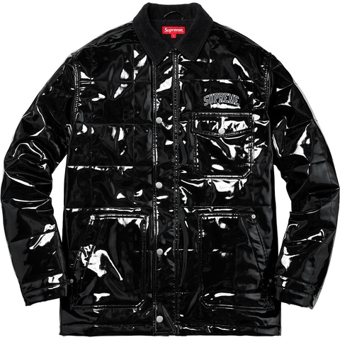 ★他サイトで売れました★ Supreme 正規品Quilted Patent Vinyl Work Jacket Quilted Patent Vinyl Work Jacket - Supreme