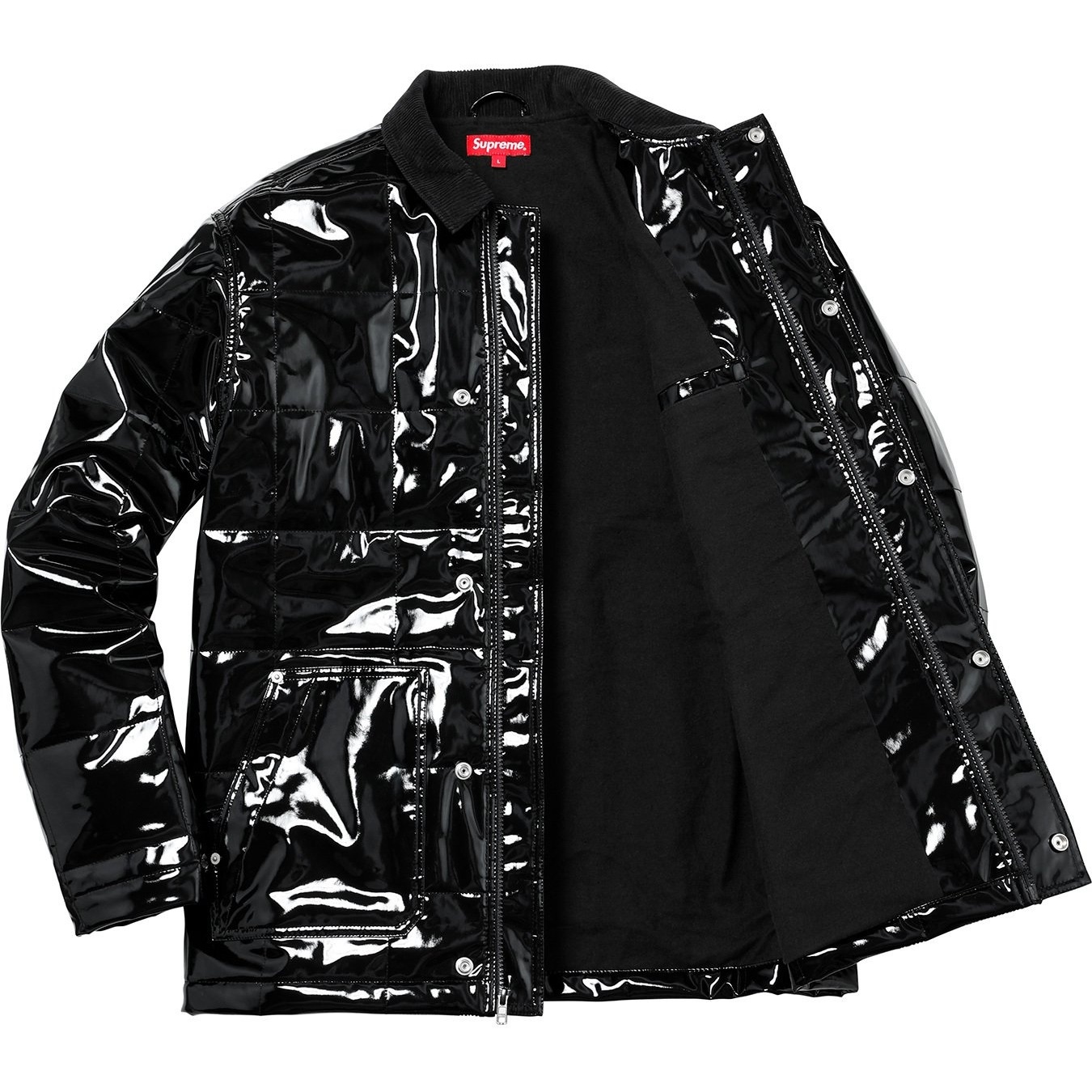 Supreme Quilted Patent Vinyl Work Jacket (SS18) - $198