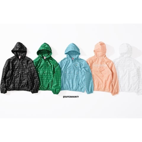 Supreme®/LACOSTE Reflective Grid Nylon Anorak - Supreme