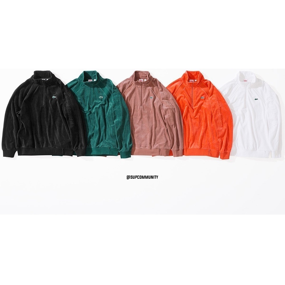 Supreme®/LACOSTE Velour Half-Zip Track Top - Supreme