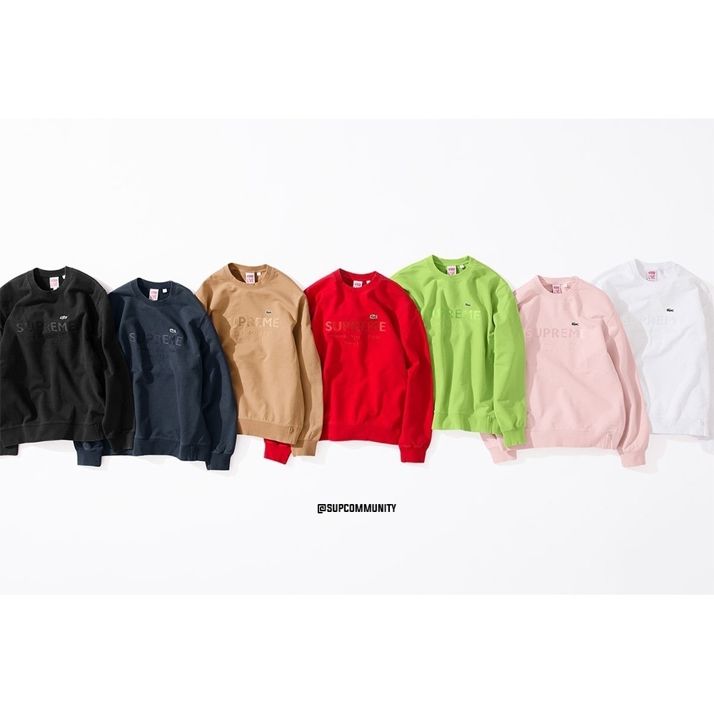 Supreme Supreme®/LACOSTE Crewneck (spring/summer 2018) - $148.00