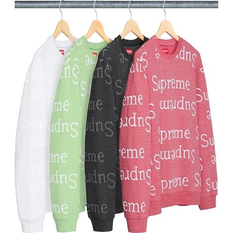 Supreme Jacquard Logo Crewneck - $118.00