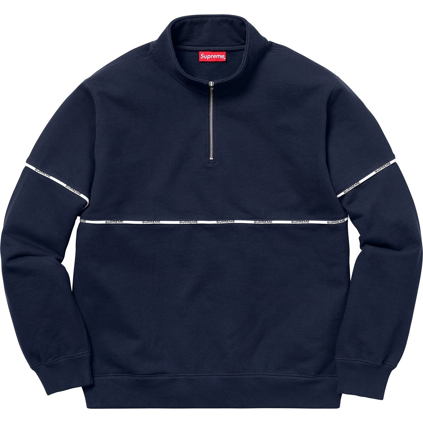 Supreme Logo Piping Half Zip Sweatshirt (SS18) - $148