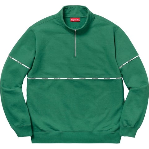 Logo Piping Half Zip Sweatshirt - SupremeCommunity
